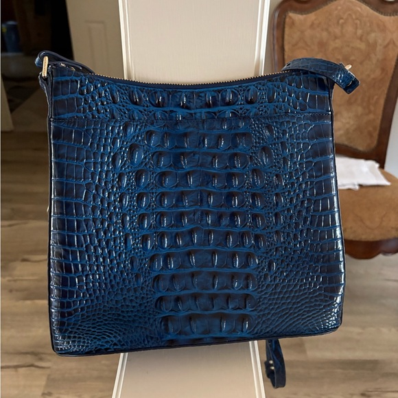 Brahmin Navy Croc-Embossed Handbag - Picture 2 of 4